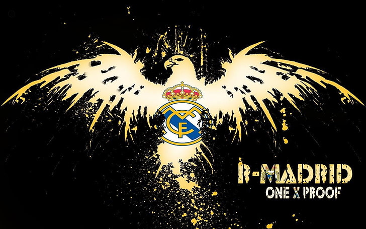 Logo del Football Club Madrid, Real Madrid, Sfondo HD