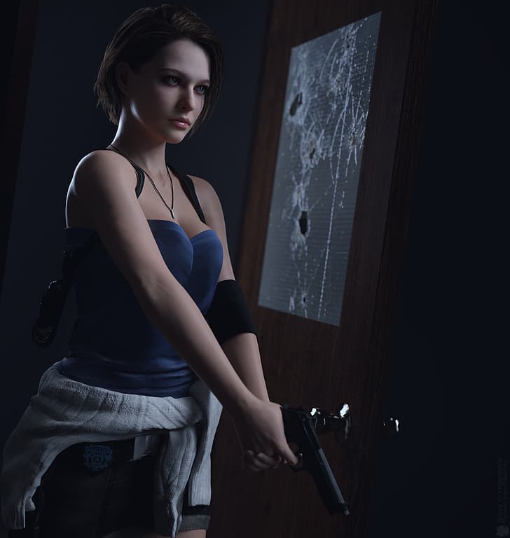 Jill Valentine, Resident Evil, Wallpaper HD, wallpaper seluler