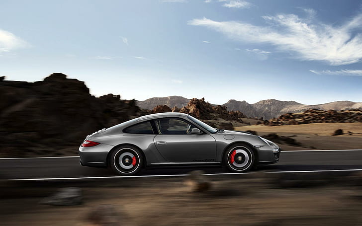 Porsche 911 Carrera 4 GTS, srebrne sportowe coupe, porsche, carrera, samochody, Tapety HD