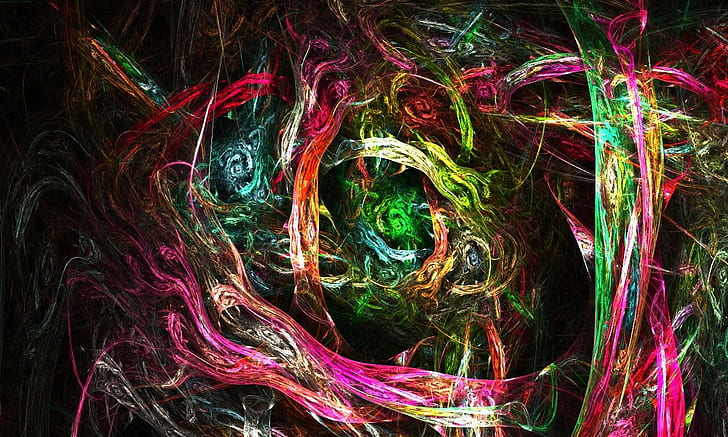 นามธรรมสีสันรูปร่างเส้นศิลปะดิจิตอล, วอลล์เปเปอร์ HD