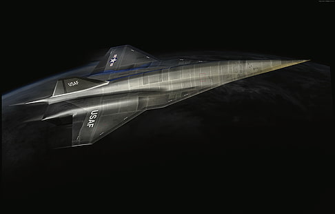 Американски ВВС, Lockheed, SR-72, Хиперзвуков безпилотен разузнавателен самолет, самолет, Дарпа, самолет, реактивен самолет, бъдещ самолет, HD тапет HD wallpaper