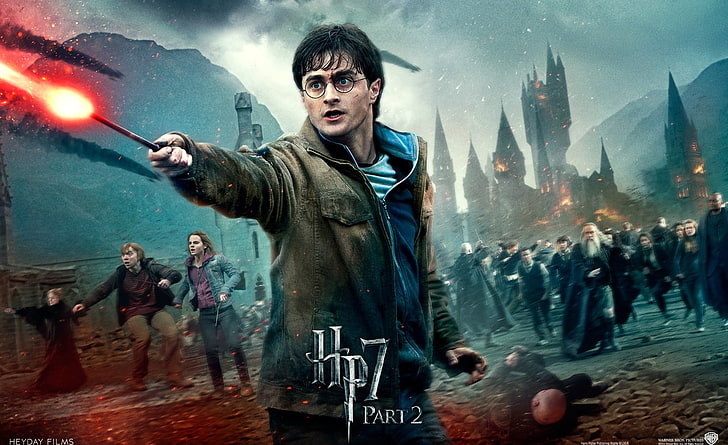 Harry Potter And The Deathly Hallows Final..., Harry Potter Part 2 wallpaper, Movies, Harry Potter, harry potter and the deathly hallows, hp7, harry potter and the deathly hallows part 2, hp7 part 2, harry potter and the deathly hallows ending, final battle, HD wallpaper