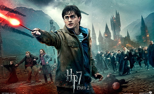 Harry Potter And The Deathly Hallows Final..., Harry Potter Part 2 wallpaper, Movies, Harry Potter, harry potter and the deathly hallows, hp7, harry potter and the deathly hallows part 2, hp7 part 2, harry potter and the deathly hallows ending, final battle, HD wallpaper HD wallpaper