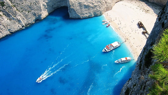 playa barcos grecia zakynthos navagio 1920x1080 Naturaleza Playas HD Art, playa, barcos, Fondo de pantalla HD HD wallpaper