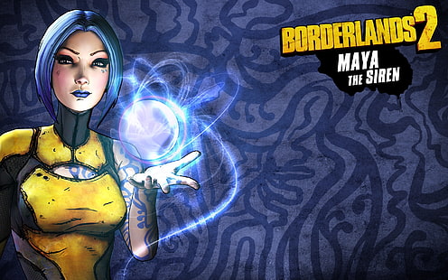 Borderlands 2 couverture de jeu Maya la Sirène, borderlands 2, fps, RPG, Maya la sirène, moteur irréel 3, logiciel de boîte de vitesses, jeux 2k, Fond d'écran HD HD wallpaper