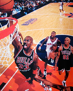 michael jordan chicago bulls dennis rodman dunk new york knicks 1282x1600 Sports Basketball HD Art, basketball, Michael Jordan, วอลล์เปเปอร์ HD HD wallpaper
