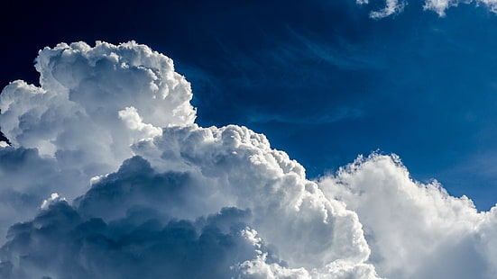 białe chmury, niebo, chmury, Tapety HD HD wallpaper