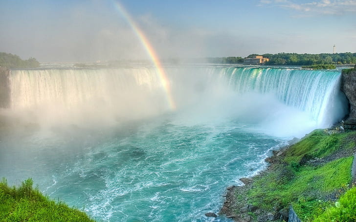Niagra Falls Rainbow Waterfall HD, nature, cascade, arc en ciel, chutes, niagra, Fond d'écran HD