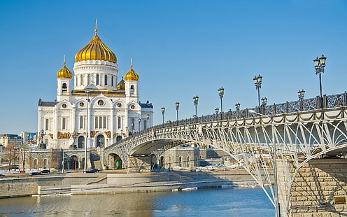 Cathedral Of Christ The Saviour, Moscow, Russia  Wallpaper, HD wallpaper HD wallpaper