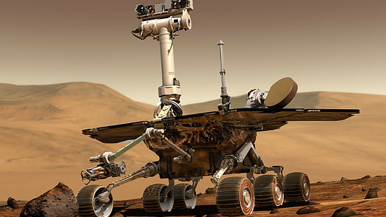 المريخ ، الكوكب ، روفر لاستكشاف المريخ ، الآلة ، منظر المريخ ، الفرصة ، الفضاء ، التكنولوجيا ، التقنيات ، استكشاف الفضاء ، استكشاف المريخ، خلفية HD HD wallpaper