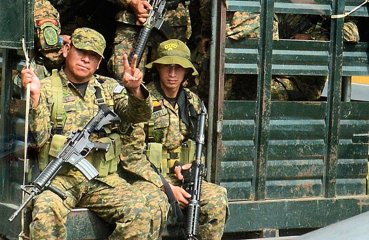 Сальвадор, военные, Знак мира, Сан-Сальвадор, солдат, HD обои