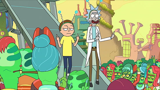 Rick and Morty tapeter, TV Show, Rick and Morty, Morty Smith, Rick Sanchez, Zeep Xanflorp, HD tapet HD wallpaper