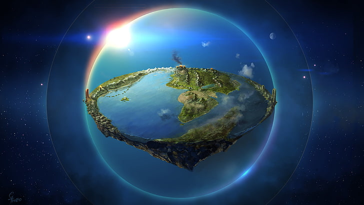 ilustração da ilha verde, mapa, fantasia, terra, o senhor dos anéis, John Ronald Reuel Tolkien, Arda, terra média, o Silmarillion, Silmarillion, Ambarkanta, papéis de parede deviantart, os contornos do mundo, Grrrod, três idades, terra média, HD papel de parede