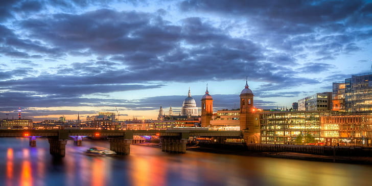 timelapse photography of cityscape with lighted high rise buildings, pauls, thames, pauls, thames, Sct, Pauls, Cathedral, Thames, timelapse photography, high rise buildings, pixels, City By Night, Cityscape, Clouds, England, Fine Art, HDR, High Dynamic Range, Jacob, Lights, Night, Old, building, Realism, Digital Art, Bridge, United Kingdom, Warm, light  Water, GB  City, City  Light, Architecture  Building, Country, Geometry, Brittain, Time  UK, Fine Art Photography, river, architecture, urban Scene, famous Place, urban Skyline, city, dusk, illuminated, sky, tower, building Exterior, HD wallpaper