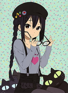 gadis anime, K-ON !, Nakano Azusa, Wallpaper HD HD wallpaper