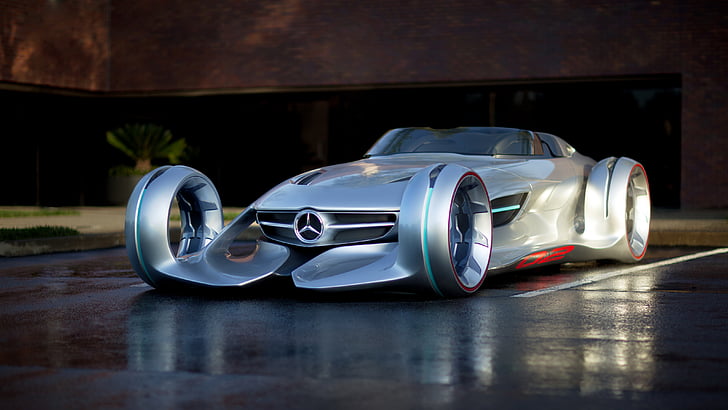 Mercedes-Benz Silberpfeil-Konzept, 4K, HD-Hintergrundbild
