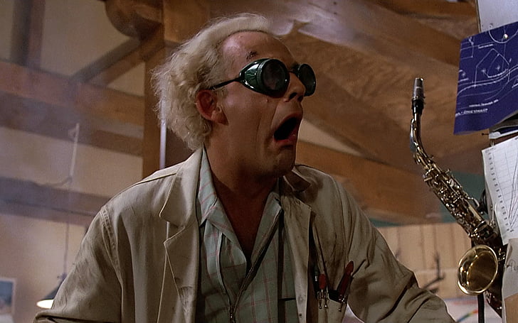 Back To The Future, Christopher Lloyd, Dr. Emmett Brown, HD wallpaper