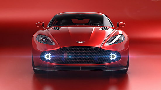 supersamochód, Aston Martin Vanquish Zagato, czerwony, Zagato, Tapety HD HD wallpaper