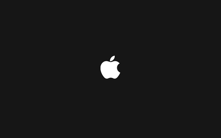 Apple-logotyp (svart), applikationsdator, svart, svart och vitt, digitalillustration, logotyp, macworldexpo, HD tapet
