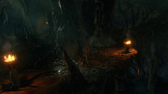 deux torches noires, Middle Earth Shadow of War, jeux vidéo, Middle-Earth: Shadow of War, Fond d'écran HD HD wallpaper