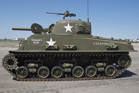دبابة قتال رمادية وبيضاء ، حرب ، دبابة ، درع ، متوسط ​​، M4 شيرمان ، فترة ، العالم ، الثانية ، 