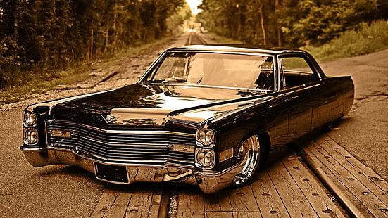 Cadillac Coup Deville 1967, carro, clássico, lowrider, mywallz- [20] -09906, HD papel de parede HD wallpaper