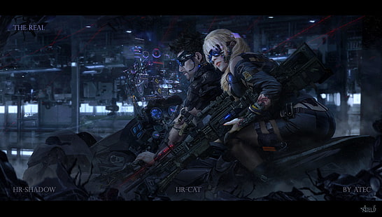 cyberpunk, digital art, science fiction, Augmentation, HD wallpaper HD wallpaper