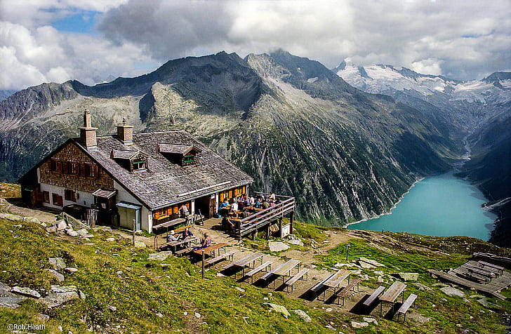 ภาพภูมิทัศน์ของบ้านคอนกรีตสีเทาข้างภูเขา, zillertal alps, Mayrhofen, zillertal alps, Mayrhofen, Zillertal Alps, Mayrhofen, ภูมิประเทศ, ภาพถ่าย, เทา, คอนกรีต, บ้าน, ภูเขา, ออสเตรีย, Finkenberg, ยอดเขา, กระท่อม, น้ำ, ทะเลสาบ, อ่างเก็บน้ำ, เทือกเขาแอลป์ยุโรปธรรมชาติกลางแจ้งสวิตเซอร์แลนด์ยุโรป, วอลล์เปเปอร์ HD