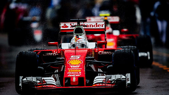 F1, Formuła 1, Ferrari, Ferrari F1, Sebastian Vettel, Sport, Tapety HD HD wallpaper