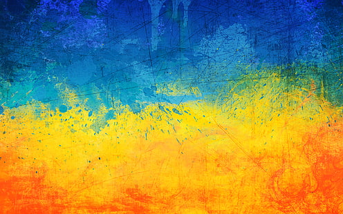 yellow and blue wallpaper, Yellow, Blue, Ukraine, The Flag Of Ukraine, HD wallpaper HD wallpaper