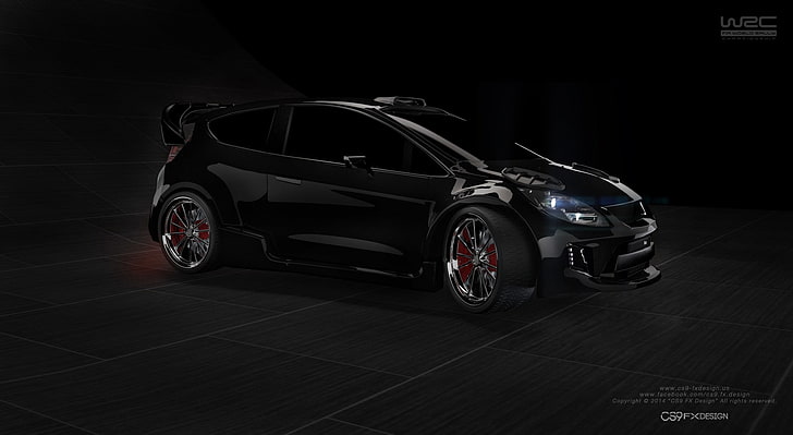 Modelado 3D - Ford Fiesta - Diseño CS9 FX, vehículo negro, Artístico, 3D,  Fondo de pantalla HD | Wallpaperbetter