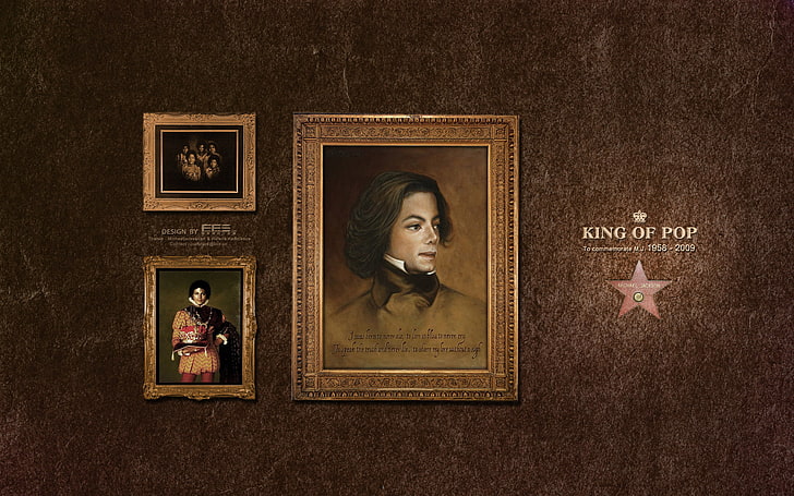 Michael Jackson framed painting, music, picture, Michael Jackson, king of pop, singer, HD wallpaper