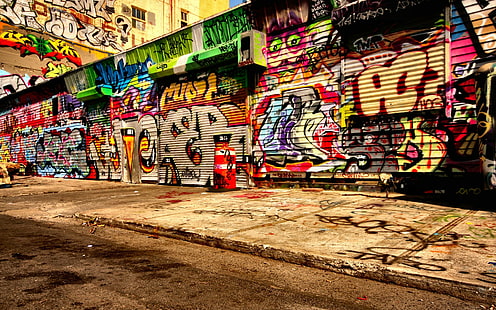 graffiti, urban, ulica, Tapety HD HD wallpaper