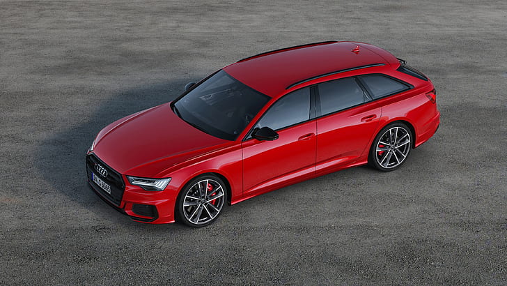 Audi, Audi A6 Avant, Samochód, Luksusowy samochód, Czerwony samochód, Pojazd, Tapety HD