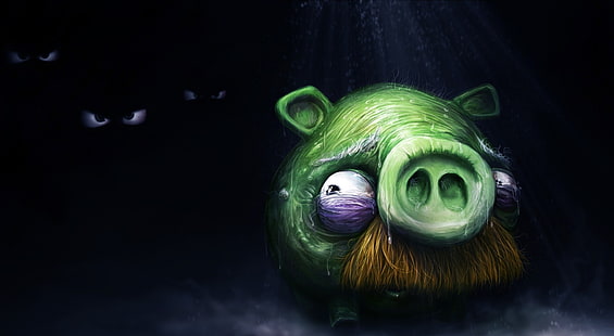 Angry Birds Alone Pig HD Wallpaper, Angry Birds pig тапет, игри, Angry Birds, ядосани, ядосани птици само прасе, HD тапет HD wallpaper