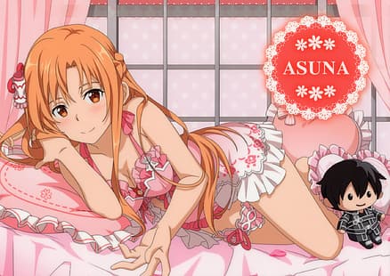  SwordArtOnline, anime girls, Kirito (Sword Art Online), Asuna (Sword Art Online), HD wallpaper HD wallpaper