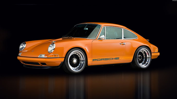 orange Porsche coupe, Porsche 911, bil, Stinger, Porsche, orange bilar, HD tapet