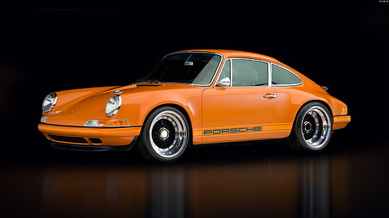pomarańczowe Porsche coupe, Porsche 911, samochód, Stinger, Porsche, pomarańczowe samochody, Tapety HD HD wallpaper