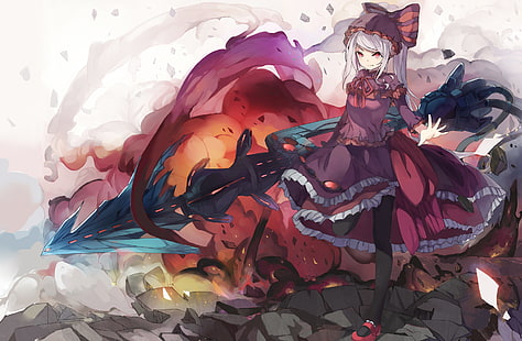 Anime Girls, Anime Game, Shalltear, Overlord (Anime), Shelltear Bloodfallen, Fantasy Girl, Rote Augen, Anime, HD-Hintergrundbild HD wallpaper