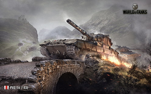 WoT, Camouflage, PT-ACS, World Of Tanks, Wargaming Net, Tank destroyer, FV215b (183), Sfondo HD HD wallpaper