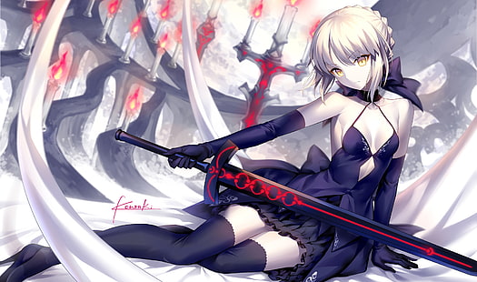 Fate Series, Fate / Grand Order, Sabre Alter, HD tapet HD wallpaper