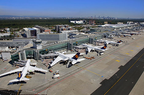 เครื่องบินสีขาว, เมือง, เยอรมนี, ชานชาลา, สนามบิน, เมือง, โบอิ้ง, มาเลเซีย, เครื่องบิน, 747, A380, 777, แอร์บัส, 200, ลุฟท์ฮันซ่า, 800, 400, อาคารผู้โดยสาร, 600, สายการบิน, A340, เครื่องบิน, 757, วอลล์เปเปอร์ HD HD wallpaper