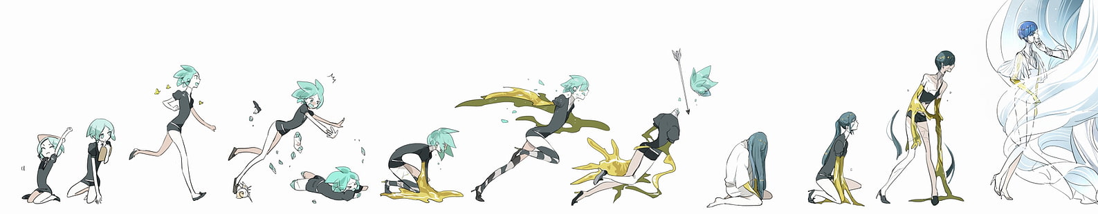 Anime, Houseki no Kuni, Lapislazuli (Houseki no Kuni), Phosphophyllit (Houseki no Kuni), HD-Hintergrundbild HD wallpaper