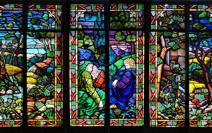 Artistic, Stained Glass, Colorful, Religious, Window, HD wallpaper