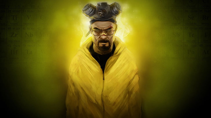 man wearing yellow jacket painting, Breaking Bad, Walter White, Heisenberg, HD wallpaper