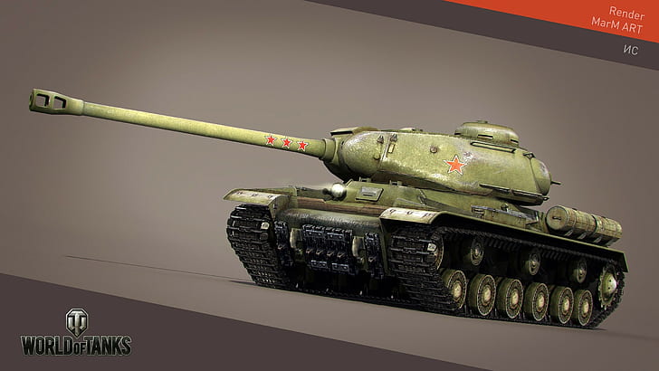 World of Tanks, tank, wargaming, video games, render, IS-2, HD wallpaper