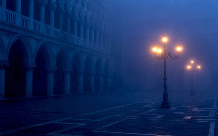 Piazza San Marco, Венеция, уличный фонарь черного металла, мир, 1920x1200, Италия, Венеция, Европа, Piazza San Marco, HD обои