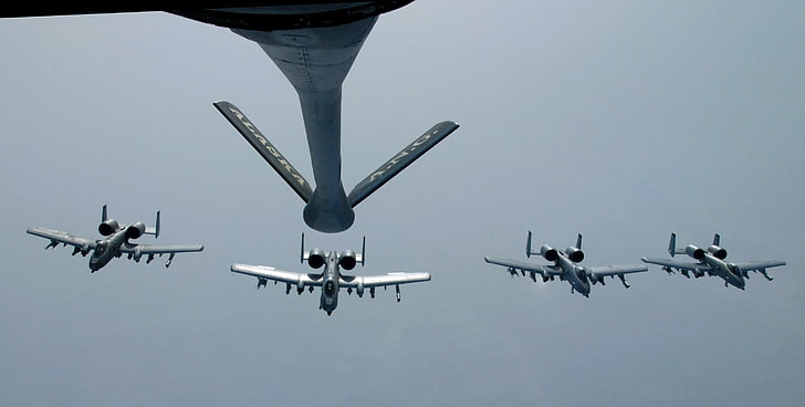 Fairchild A-10 Thunderbolt II, aviones, aviones militares, reabastecimiento de combustible en el aire, Fondo de pantalla HD