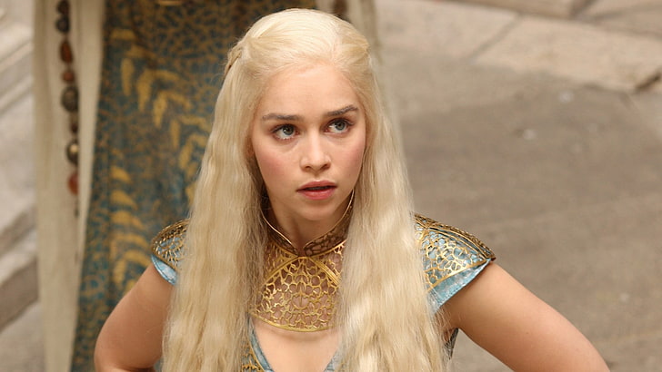 Emilia Clarke จาก Game of Thrones ผู้หญิงนักแสดง Daenerys Targaryen, วอลล์เปเปอร์ HD
