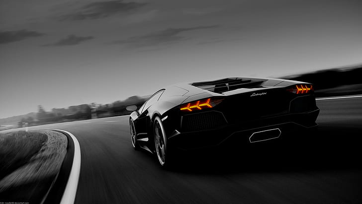 Lamborghini Aventador Colorsplash Motion Blur HD, black sport car, cars, blur, motion, lamborghini, aventador, colorsplash, HD wallpaper